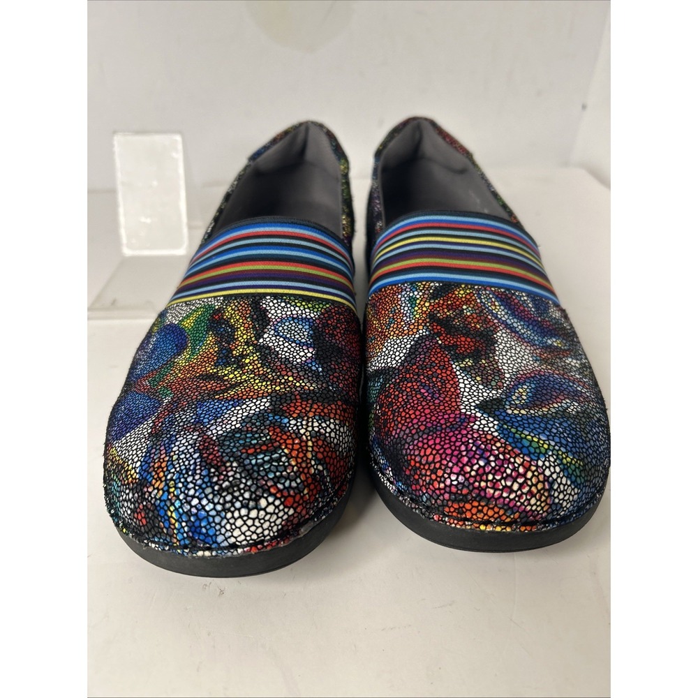 Alegria Womans 40/9.5 Glee Monarch Mosaic Butterfly GLE-389 Nurse Comfort Loafer - Picture 3 of 16